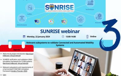 SUNRISE Webinar – Relevant subsystems to validate Connected and Automated Mobility Systems