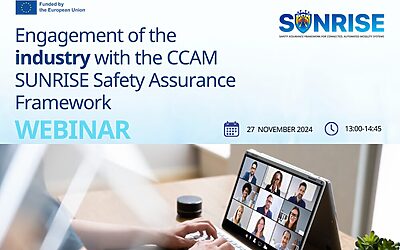 SUNRISE Webinar: Engagement of the industry with the CCAM SUNRISE Safety Assurance Framework